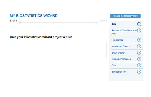 The Osteology Biostatistics Wizard - this is how the tool looks like when you enter it.